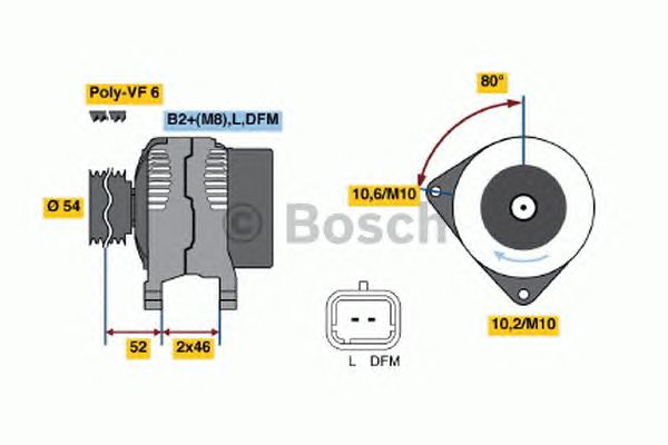 Генератор BOSCH 0 986 046 240