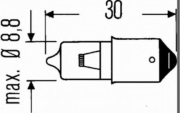 Лампа накаливания HELLA 8GH 002 473-151 (фара заднего хода, внутреннее освещение, лампа чтения) - Фото 1