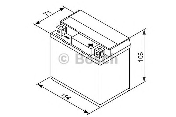 Стартерная аккумуляторная батарея BOSCH 0 092 M60 040 M6 - Фото 2