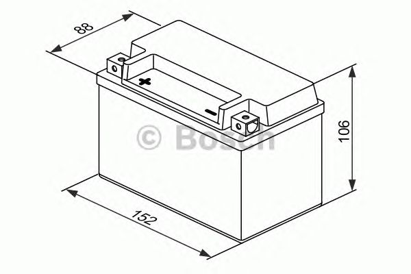 Стартерная аккумуляторная батарея BOSCH 0 092 M60 100 M6 - Фото 2