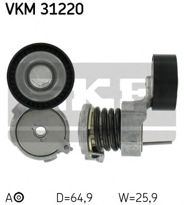 Натяжной ролик поликлинового ремня SKF VKM 31220