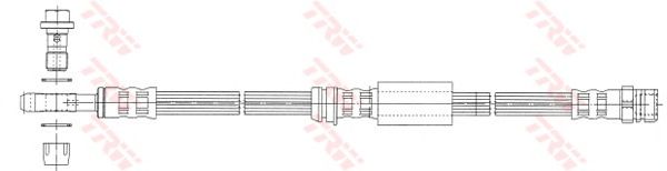 Тормозной шланг TRW PHD1014 - Фото 1