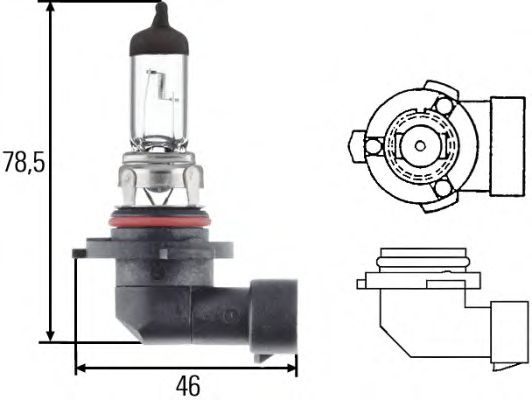 Лампа накаливания HELLA 8GH 005 636-121 (фара дальнего света, основная фара, противотуманная фара) - Фото 1