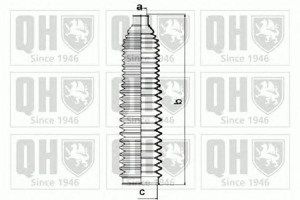 Комплект пыльников рулевой рейки QUINTON HAZELL QG1422 - Фото 1