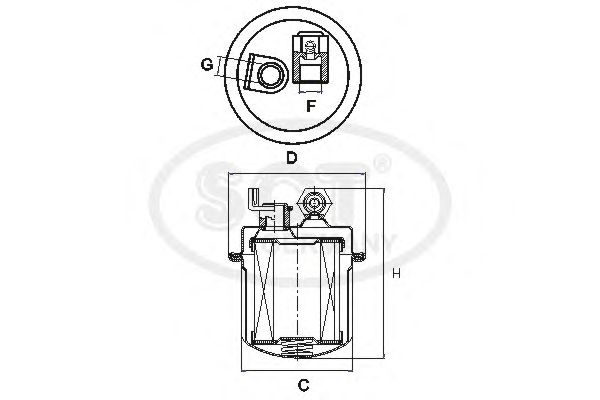 Фильтр топливный SCT ST 359 - Фото 1
