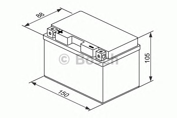 Стартерная аккумуляторная батарея BOSCH 0 092 M60 160 M6 - Фото 2