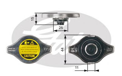 Пробка радиатора GATES RC127