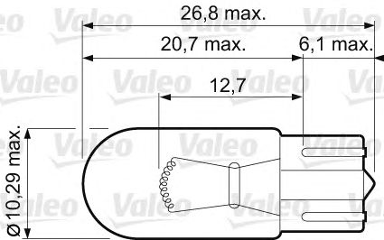 Лампа накаливания VALEO 032213 (фонарь указателя поворота, стояночные огни / габаритные фонари) - Фото 2
