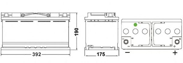 Стартерная аккумуляторная батарея EXIDE EB1100 - Фото 1