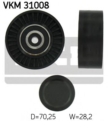 Направляющий / паразитный ролик  поликлинового ремня SKF VKM 31008 - Фото 1