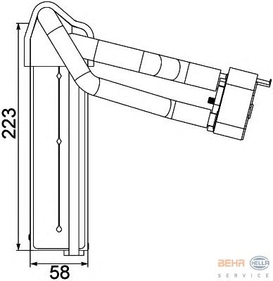 Випарник кондиціонера HELLA 8FV 351 330-751 - Фото 1