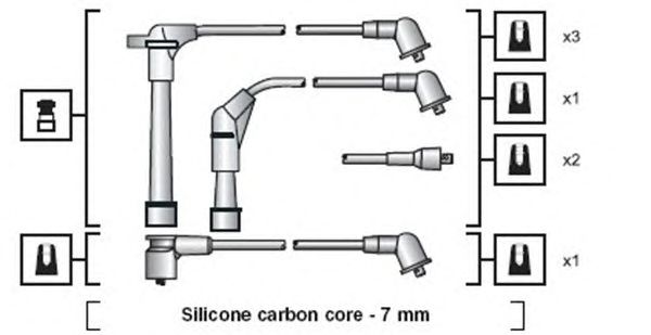 Комплект высоковольтных проводов MAGNETI MARELLI 941318111091