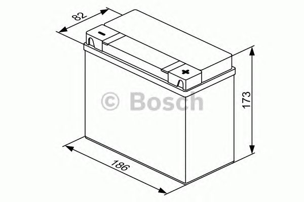 Стартерная аккумуляторная батарея BOSCH 0 092 M60 450 M6 - Фото 3