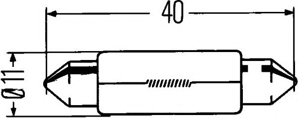 Лампа накаливания HELLA 8GM 002 091-131 (фонарь указателя поворота, фонарь сигнала торможения, задний габаритный огонь) - Фото 1