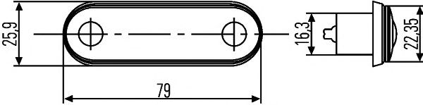 Габаритный фонарь HELLA 2PF 959 590-202 - Фото 1