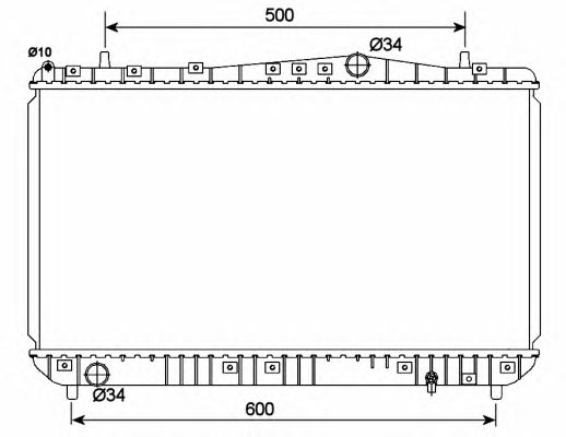 Радиатор, охлаждение двигателя NRF 53150