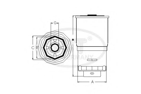 Фильтр топливный SCT ST 377 - Фото 1