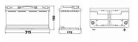 Стартерная аккумуляторная батарея EXIDE EK800 - Фото 1
