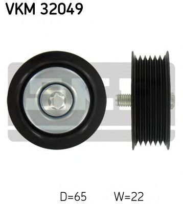 Направляющий / паразитный ролик  поликлинового ремня SKF VKM 32049 - Фото 1