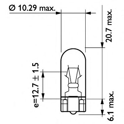 Лампа накаливания освещения щитка приборов PHILIPS 13960CP - Фото 1