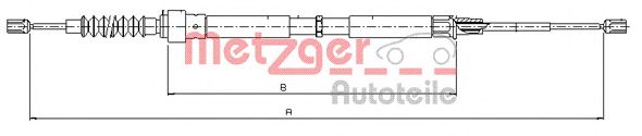 Трос ручника METZGER 10.7504 - Фото 1