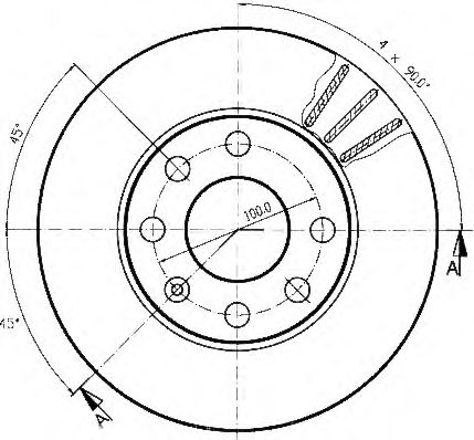 Тормозной диск QH International BDC3205 - Фото 1