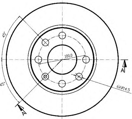 Тормозной диск QH International BDC3240 - Фото 1