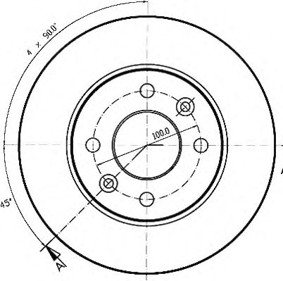 Тормозной диск QH International BDC3249 - Фото 1