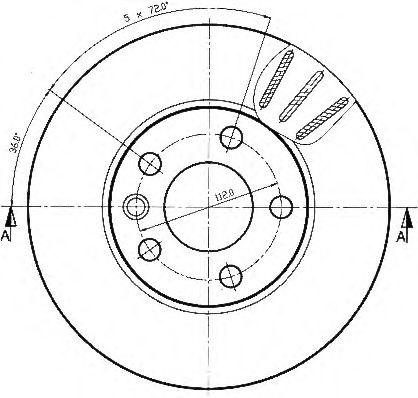 Тормозной диск QH International BDC3787 - Фото 1