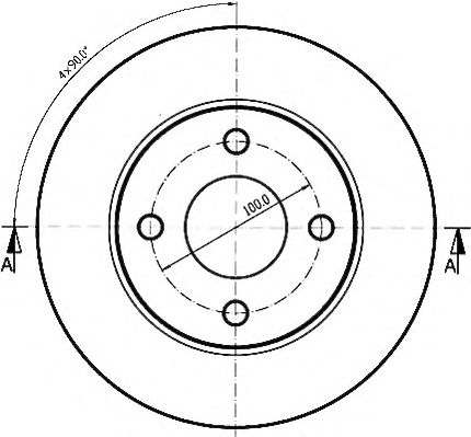 Тормозной диск QH International BDC3820 - Фото 1