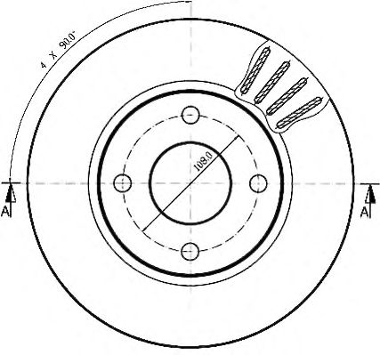 Тормозной диск QH International BDC3909 - Фото 1