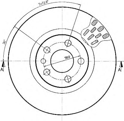 Тормозной диск QH International BDC4360 - Фото 1