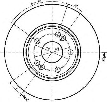 Тормозной диск QH International BDC4406 - Фото 1
