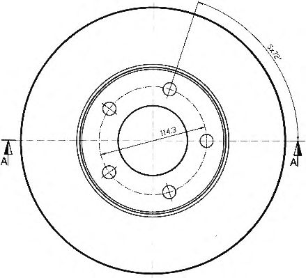 Тормозной диск QH International BDC4414 - Фото 1