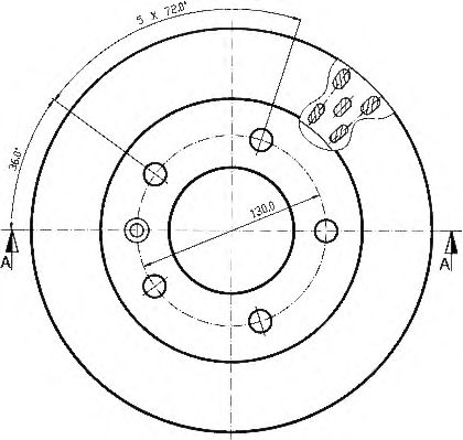Тормозной диск QH International BDC4544 - Фото 1