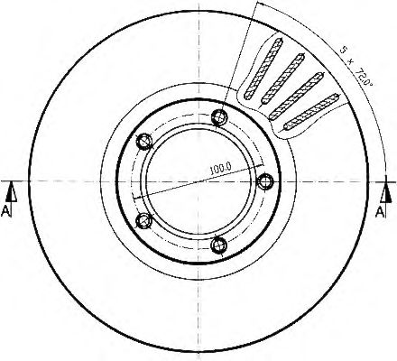 Тормозной диск QH International BDC4583 - Фото 1