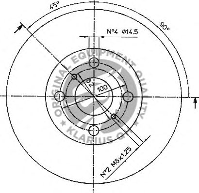Тормозной диск QH International BDC4587 - Фото 1