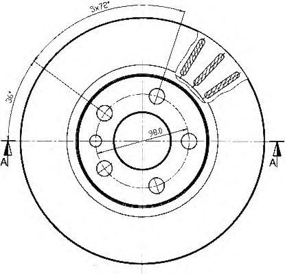 Тормозной диск QH International BDC4620 - Фото 1