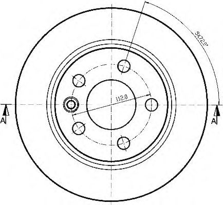Тормозной диск QH International BDC4627 - Фото 1