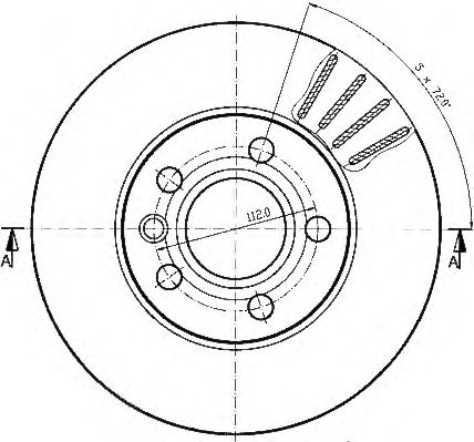 Тормозной диск QH International BDC4732 - Фото 1