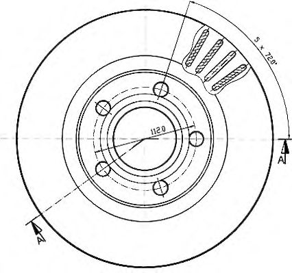 Тормозной диск QH International BDC4752 - Фото 1