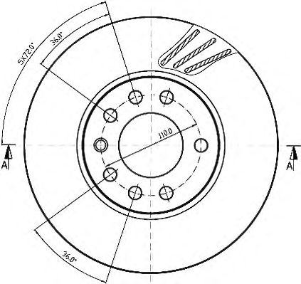 Тормозной диск QH International BDC4814 - Фото 1