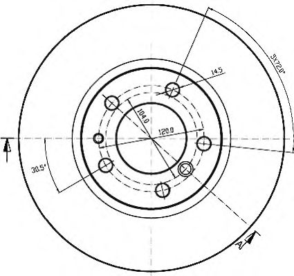 Тормозной диск QH International BDC3645 - Фото 1
