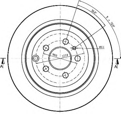 Тормозной диск QH International BDC4526 - Фото 1