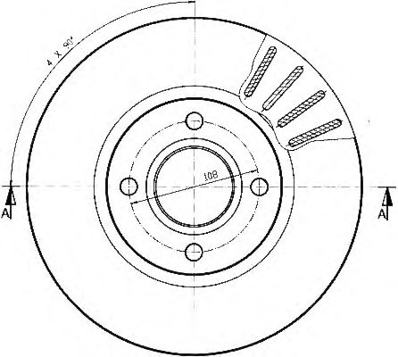 Тормозной диск QH International BDC4528 - Фото 1