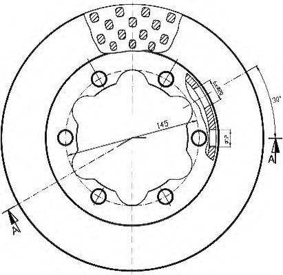 Тормозной диск QH International BDC4543 - Фото 1
