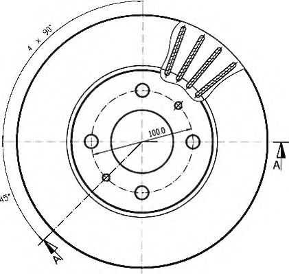 Тормозной диск QH International BDC4622 - Фото 1