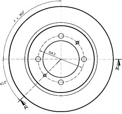 Тормозной диск QH International BDC4634 - Фото 1