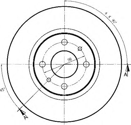 Тормозной диск QH International BDC4674 - Фото 1