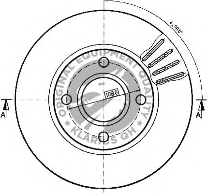 Тормозной диск QH International BDC4727 - Фото 1